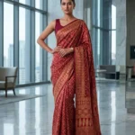 Kancholika Ajrakh modal silk saree