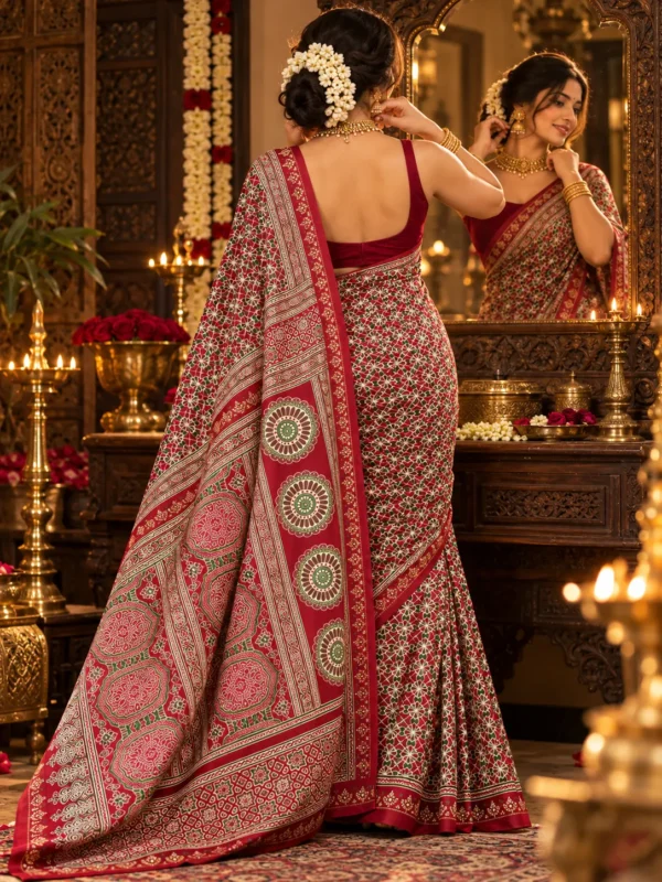 Red Authentic Hand Block Print | Kancholika
