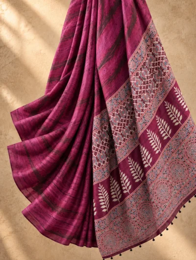 Ajrakh saree
